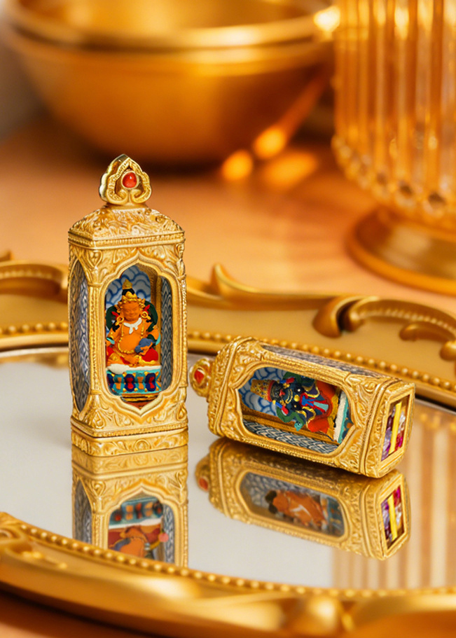 Brass 3D Tsatsa Thangka Pendant