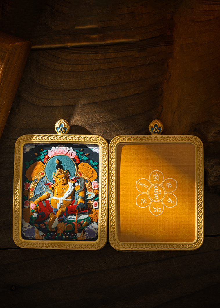 Hand-painted Erasable Multi-Deity Thangka Pendant