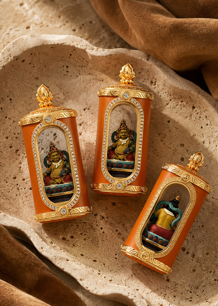 Hand-painted Face-carved Thangka Pendant